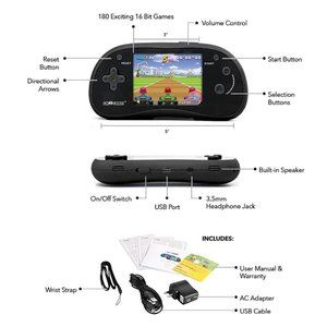 I'm Game GP180B, 120 Games 2.7-inch Color Display Console - Blue